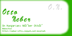 otto neber business card